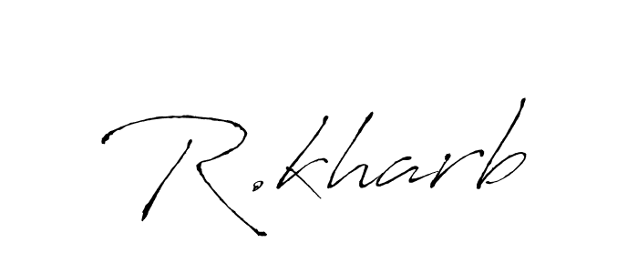 You should practise on your own different ways (Antro_Vectra) to write your name (R.kharb) in signature. don't let someone else do it for you. R.kharb signature style 6 images and pictures png