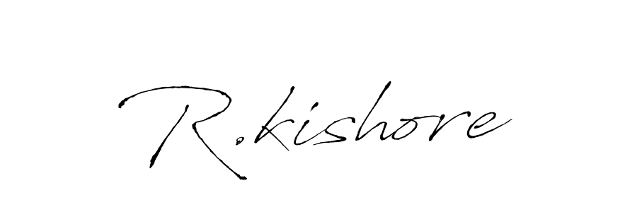 Use a signature maker to create a handwritten signature online. With this signature software, you can design (Antro_Vectra) your own signature for name R.kishore. R.kishore signature style 6 images and pictures png