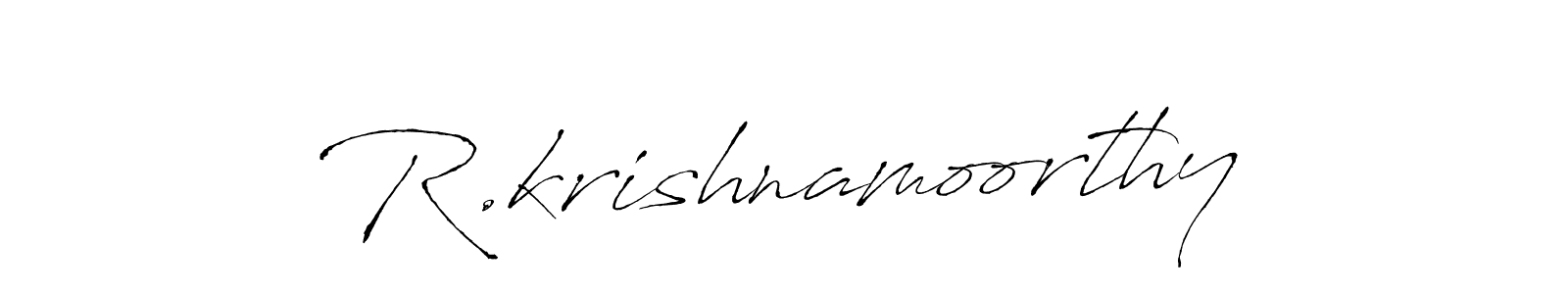 if you are searching for the best signature style for your name R.krishnamoorthy. so please give up your signature search. here we have designed multiple signature styles  using Antro_Vectra. R.krishnamoorthy signature style 6 images and pictures png