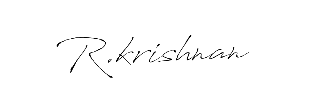 if you are searching for the best signature style for your name R.krishnan. so please give up your signature search. here we have designed multiple signature styles  using Antro_Vectra. R.krishnan signature style 6 images and pictures png