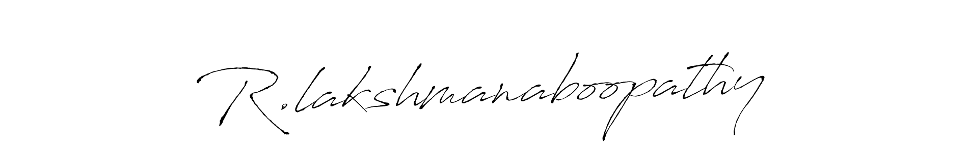 How to make R.lakshmanaboopathy signature? Antro_Vectra is a professional autograph style. Create handwritten signature for R.lakshmanaboopathy name. R.lakshmanaboopathy signature style 6 images and pictures png