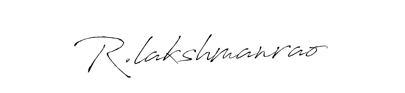 Make a beautiful signature design for name R.lakshmanrao. With this signature (Antro_Vectra) style, you can create a handwritten signature for free. R.lakshmanrao signature style 6 images and pictures png