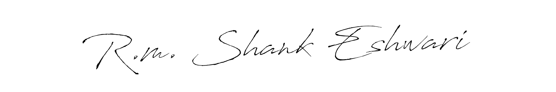 Make a beautiful signature design for name R.m. Shank Eshwari. With this signature (Antro_Vectra) style, you can create a handwritten signature for free. R.m. Shank Eshwari signature style 6 images and pictures png