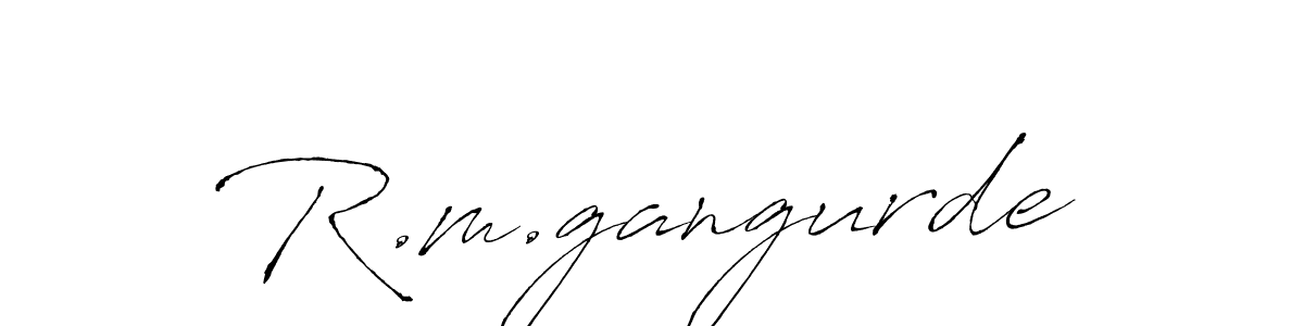 Create a beautiful signature design for name R.m.gangurde. With this signature (Antro_Vectra) fonts, you can make a handwritten signature for free. R.m.gangurde signature style 6 images and pictures png