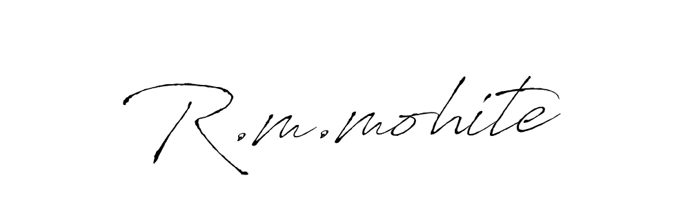 Make a beautiful signature design for name R.m.mohite. Use this online signature maker to create a handwritten signature for free. R.m.mohite signature style 6 images and pictures png