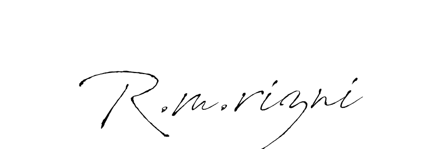 R.m.rizni stylish signature style. Best Handwritten Sign (Antro_Vectra) for my name. Handwritten Signature Collection Ideas for my name R.m.rizni. R.m.rizni signature style 6 images and pictures png