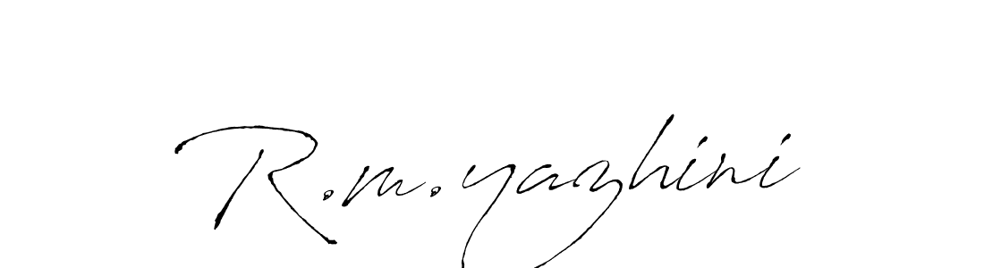 It looks lik you need a new signature style for name R.m.yazhini. Design unique handwritten (Antro_Vectra) signature with our free signature maker in just a few clicks. R.m.yazhini signature style 6 images and pictures png