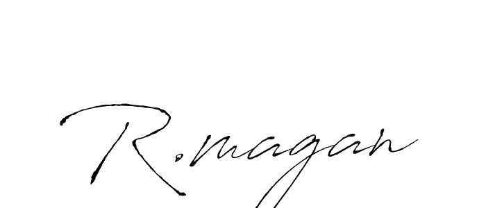 Create a beautiful signature design for name R.magan. With this signature (Antro_Vectra) fonts, you can make a handwritten signature for free. R.magan signature style 6 images and pictures png