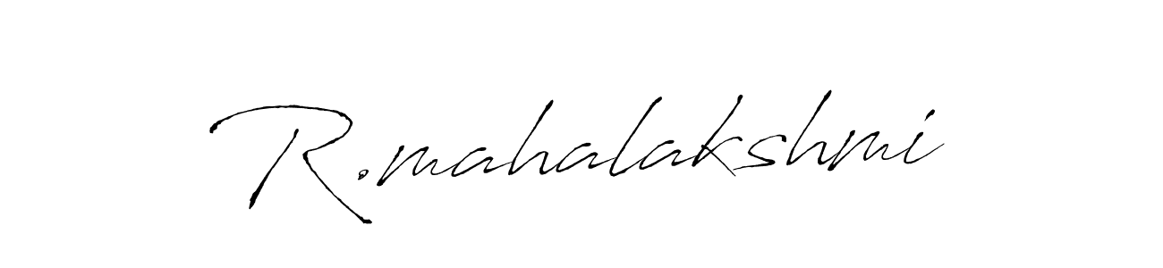 Use a signature maker to create a handwritten signature online. With this signature software, you can design (Antro_Vectra) your own signature for name R.mahalakshmi. R.mahalakshmi signature style 6 images and pictures png