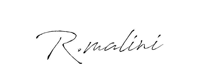 Use a signature maker to create a handwritten signature online. With this signature software, you can design (Antro_Vectra) your own signature for name R.malini. R.malini signature style 6 images and pictures png