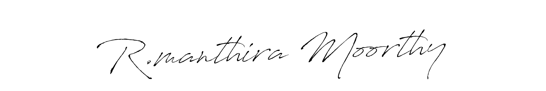 Design your own signature with our free online signature maker. With this signature software, you can create a handwritten (Antro_Vectra) signature for name R.manthira Moorthy. R.manthira Moorthy signature style 6 images and pictures png