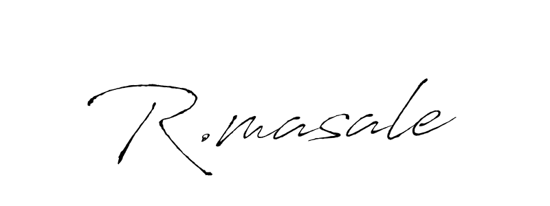 How to make R.masale name signature. Use Antro_Vectra style for creating short signs online. This is the latest handwritten sign. R.masale signature style 6 images and pictures png