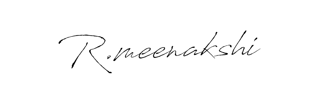 Make a beautiful signature design for name R.meenakshi. With this signature (Antro_Vectra) style, you can create a handwritten signature for free. R.meenakshi signature style 6 images and pictures png