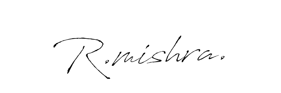 The best way (Antro_Vectra) to make a short signature is to pick only two or three words in your name. The name R.mishra. include a total of six letters. For converting this name. R.mishra. signature style 6 images and pictures png