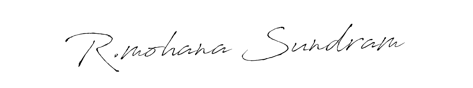 Create a beautiful signature design for name R.mohana Sundram. With this signature (Antro_Vectra) fonts, you can make a handwritten signature for free. R.mohana Sundram signature style 6 images and pictures png