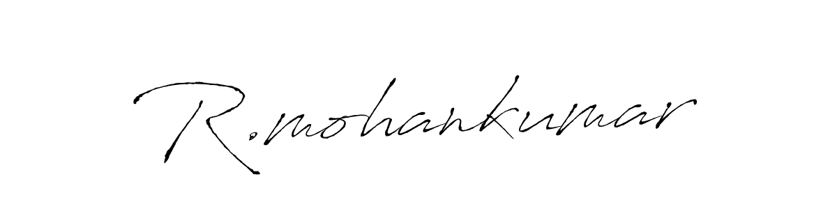 This is the best signature style for the R.mohankumar name. Also you like these signature font (Antro_Vectra). Mix name signature. R.mohankumar signature style 6 images and pictures png