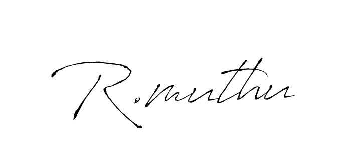 Create a beautiful signature design for name R.muthu. With this signature (Antro_Vectra) fonts, you can make a handwritten signature for free. R.muthu signature style 6 images and pictures png