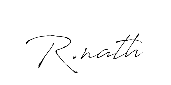 The best way (Antro_Vectra) to make a short signature is to pick only two or three words in your name. The name R.nath include a total of six letters. For converting this name. R.nath signature style 6 images and pictures png