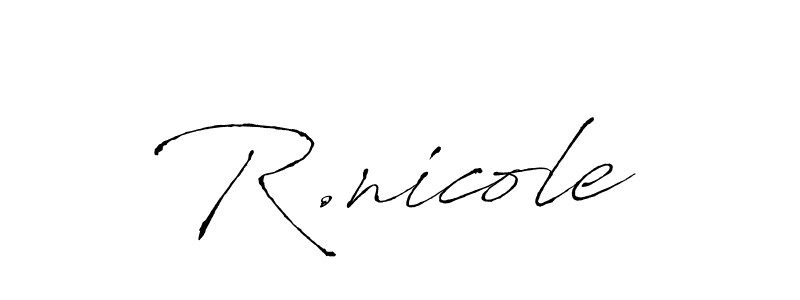 R.nicole stylish signature style. Best Handwritten Sign (Antro_Vectra) for my name. Handwritten Signature Collection Ideas for my name R.nicole. R.nicole signature style 6 images and pictures png