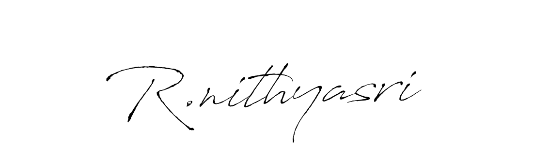 How to make R.nithyasri signature? Antro_Vectra is a professional autograph style. Create handwritten signature for R.nithyasri name. R.nithyasri signature style 6 images and pictures png