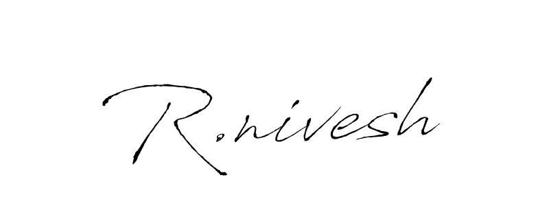 if you are searching for the best signature style for your name R.nivesh. so please give up your signature search. here we have designed multiple signature styles  using Antro_Vectra. R.nivesh signature style 6 images and pictures png