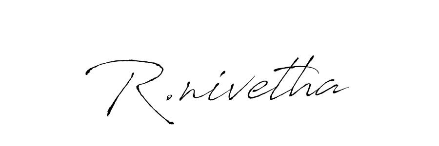 Antro_Vectra is a professional signature style that is perfect for those who want to add a touch of class to their signature. It is also a great choice for those who want to make their signature more unique. Get R.nivetha name to fancy signature for free. R.nivetha signature style 6 images and pictures png