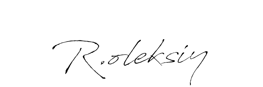 How to make R.oleksiy name signature. Use Antro_Vectra style for creating short signs online. This is the latest handwritten sign. R.oleksiy signature style 6 images and pictures png