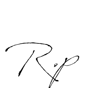 Create a beautiful signature design for name R.p. With this signature (Antro_Vectra) fonts, you can make a handwritten signature for free. R.p signature style 6 images and pictures png