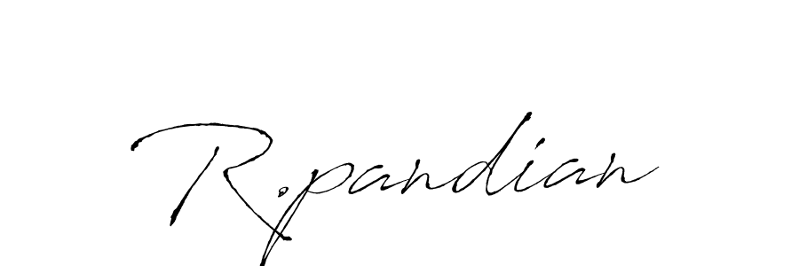 R.pandian stylish signature style. Best Handwritten Sign (Antro_Vectra) for my name. Handwritten Signature Collection Ideas for my name R.pandian. R.pandian signature style 6 images and pictures png