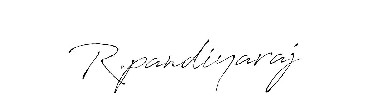 How to make R.pandiyaraj signature? Antro_Vectra is a professional autograph style. Create handwritten signature for R.pandiyaraj name. R.pandiyaraj signature style 6 images and pictures png