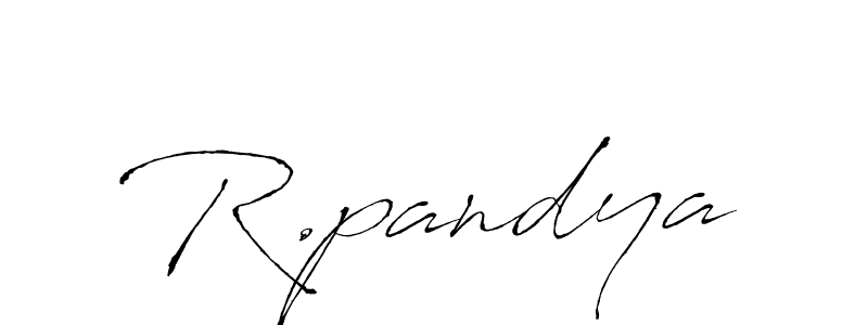 R.pandya stylish signature style. Best Handwritten Sign (Antro_Vectra) for my name. Handwritten Signature Collection Ideas for my name R.pandya. R.pandya signature style 6 images and pictures png