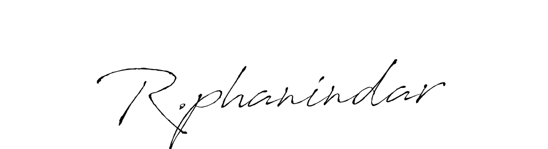 Make a beautiful signature design for name R.phanindar. With this signature (Antro_Vectra) style, you can create a handwritten signature for free. R.phanindar signature style 6 images and pictures png