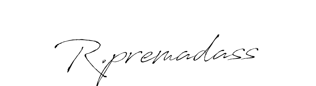 How to make R.premadass name signature. Use Antro_Vectra style for creating short signs online. This is the latest handwritten sign. R.premadass signature style 6 images and pictures png