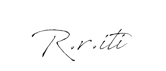 if you are searching for the best signature style for your name R.r.iti. so please give up your signature search. here we have designed multiple signature styles  using Antro_Vectra. R.r.iti signature style 6 images and pictures png