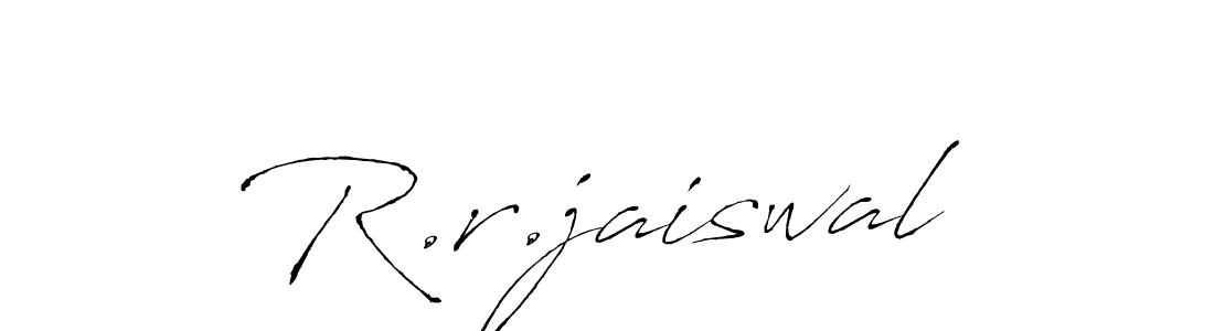 Also You can easily find your signature by using the search form. We will create R.r.jaiswal name handwritten signature images for you free of cost using Antro_Vectra sign style. R.r.jaiswal signature style 6 images and pictures png