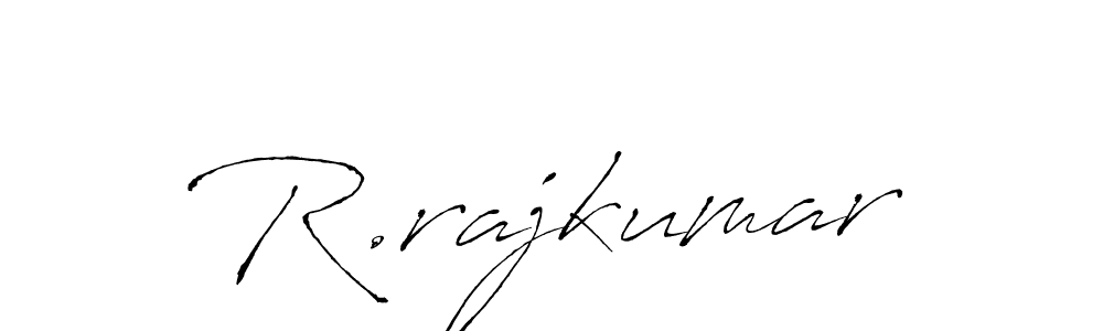 Design your own signature with our free online signature maker. With this signature software, you can create a handwritten (Antro_Vectra) signature for name R.rajkumar. R.rajkumar signature style 6 images and pictures png