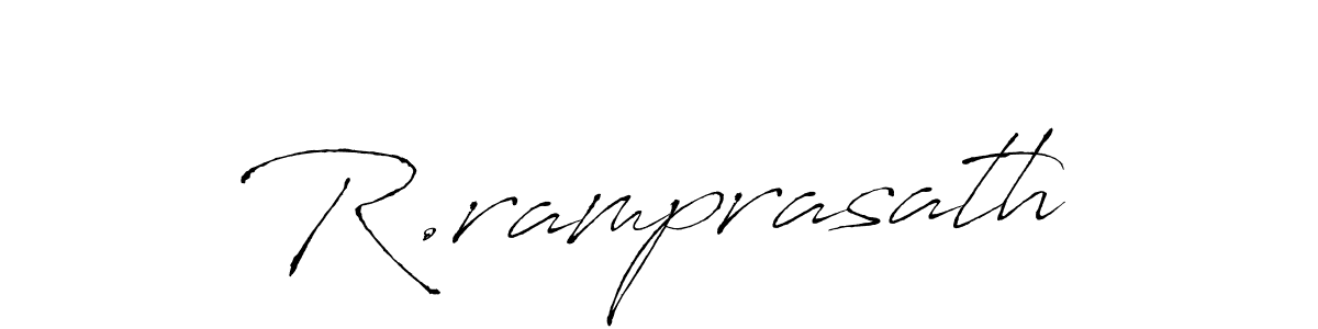 How to make R.ramprasath signature? Antro_Vectra is a professional autograph style. Create handwritten signature for R.ramprasath name. R.ramprasath signature style 6 images and pictures png