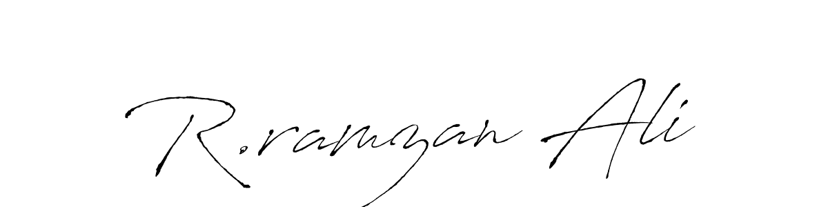 Use a signature maker to create a handwritten signature online. With this signature software, you can design (Antro_Vectra) your own signature for name R.ramzan Ali. R.ramzan Ali signature style 6 images and pictures png