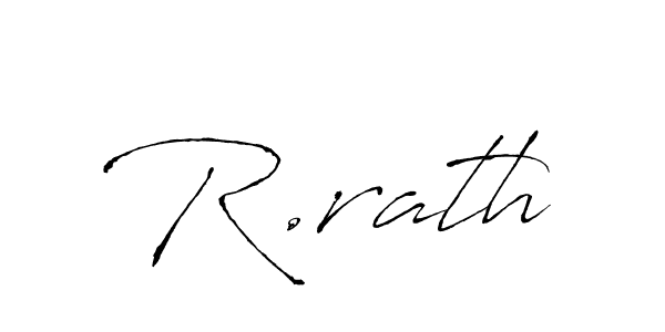 R.rath stylish signature style. Best Handwritten Sign (Antro_Vectra) for my name. Handwritten Signature Collection Ideas for my name R.rath. R.rath signature style 6 images and pictures png