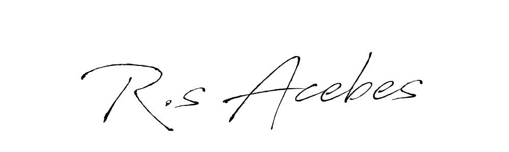 How to make R.s Acebes signature? Antro_Vectra is a professional autograph style. Create handwritten signature for R.s Acebes name. R.s Acebes signature style 6 images and pictures png