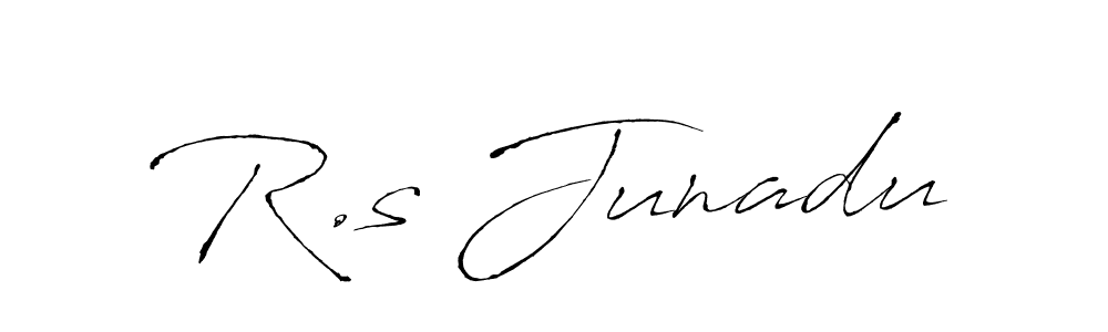 Make a beautiful signature design for name R.s Junadu. With this signature (Antro_Vectra) style, you can create a handwritten signature for free. R.s Junadu signature style 6 images and pictures png