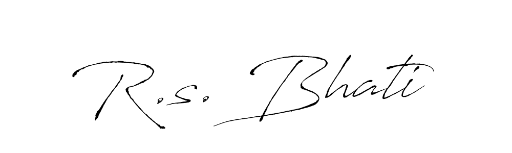 Create a beautiful signature design for name R.s. Bhati. With this signature (Antro_Vectra) fonts, you can make a handwritten signature for free. R.s. Bhati signature style 6 images and pictures png