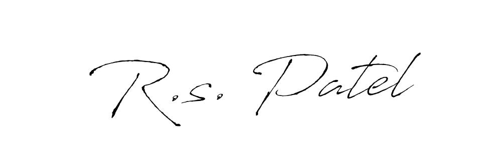 R.s. Patel stylish signature style. Best Handwritten Sign (Antro_Vectra) for my name. Handwritten Signature Collection Ideas for my name R.s. Patel. R.s. Patel signature style 6 images and pictures png