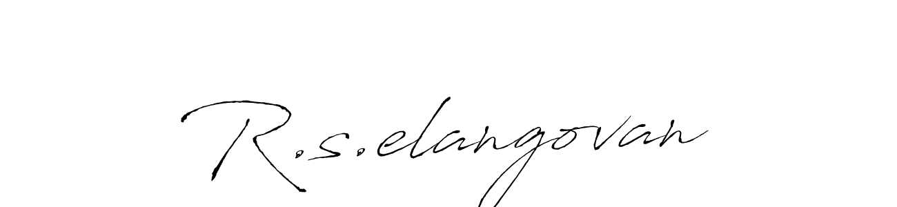 This is the best signature style for the R.s.elangovan name. Also you like these signature font (Antro_Vectra). Mix name signature. R.s.elangovan signature style 6 images and pictures png