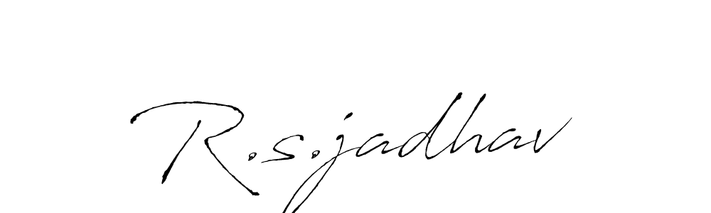 Design your own signature with our free online signature maker. With this signature software, you can create a handwritten (Antro_Vectra) signature for name R.s.jadhav. R.s.jadhav signature style 6 images and pictures png