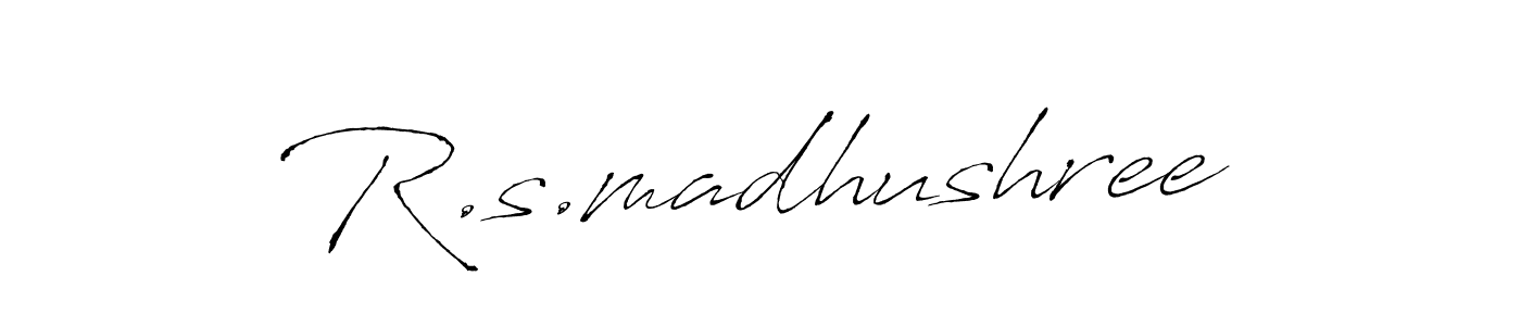 R.s.madhushree stylish signature style. Best Handwritten Sign (Antro_Vectra) for my name. Handwritten Signature Collection Ideas for my name R.s.madhushree. R.s.madhushree signature style 6 images and pictures png