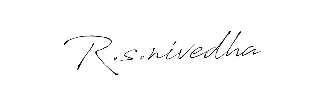 Use a signature maker to create a handwritten signature online. With this signature software, you can design (Antro_Vectra) your own signature for name R.s.nivedha. R.s.nivedha signature style 6 images and pictures png