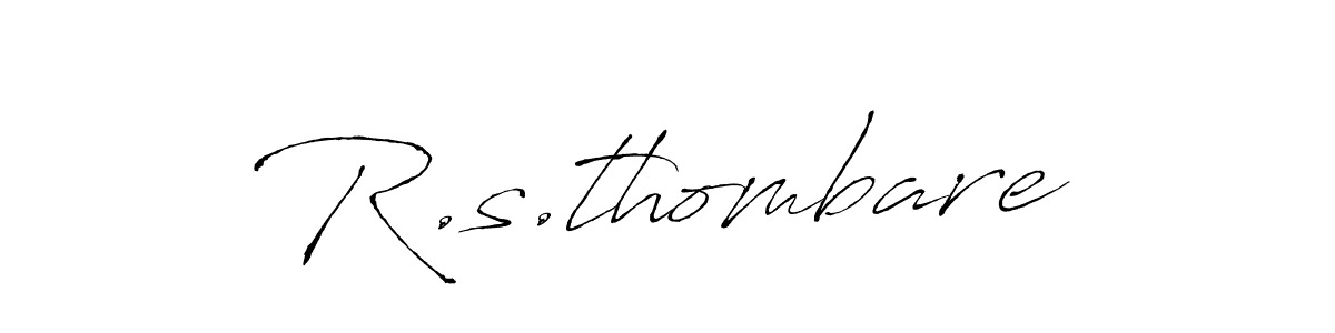 Create a beautiful signature design for name R.s.thombare. With this signature (Antro_Vectra) fonts, you can make a handwritten signature for free. R.s.thombare signature style 6 images and pictures png