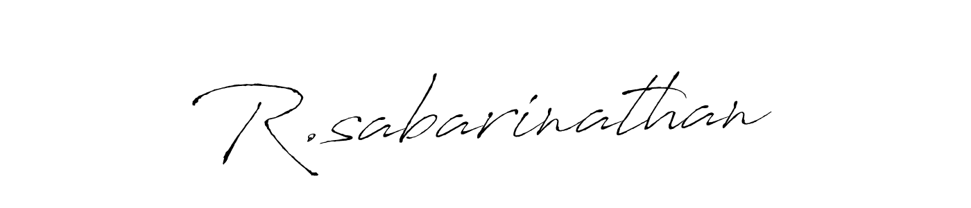 Create a beautiful signature design for name R.sabarinathan. With this signature (Antro_Vectra) fonts, you can make a handwritten signature for free. R.sabarinathan signature style 6 images and pictures png