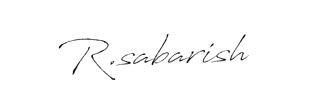 Design your own signature with our free online signature maker. With this signature software, you can create a handwritten (Antro_Vectra) signature for name R.sabarish. R.sabarish signature style 6 images and pictures png